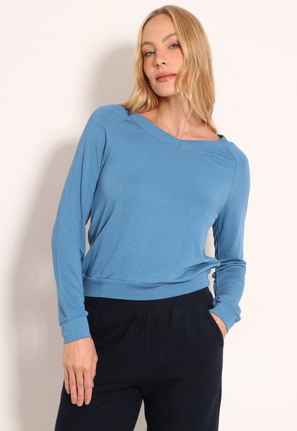Blusa Feminina Manga Longa Gola V